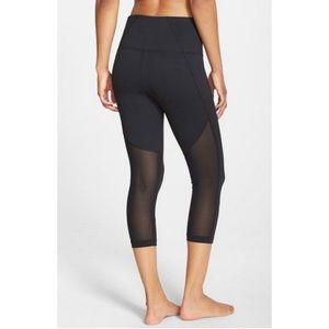 Zella Live In High Waist Crop Mesh Leggings